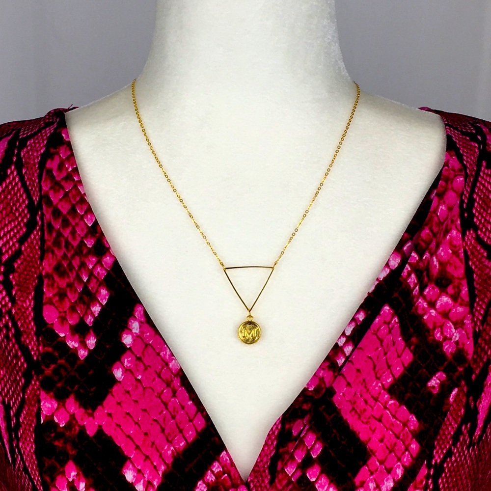 NEW Handcrafted Gold Personal Initial Necklace